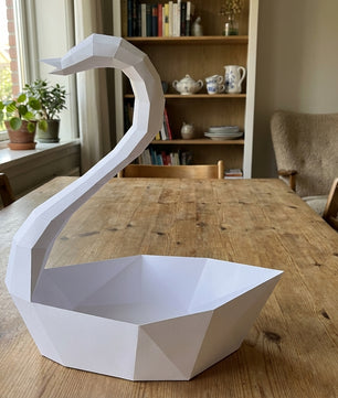 Ciervo pequeño 3D, figura de papel poligonal para ensamblar 42x32x11 – Manualidad DIY, ciervo de cartón escultórico para decoración de pared moderna