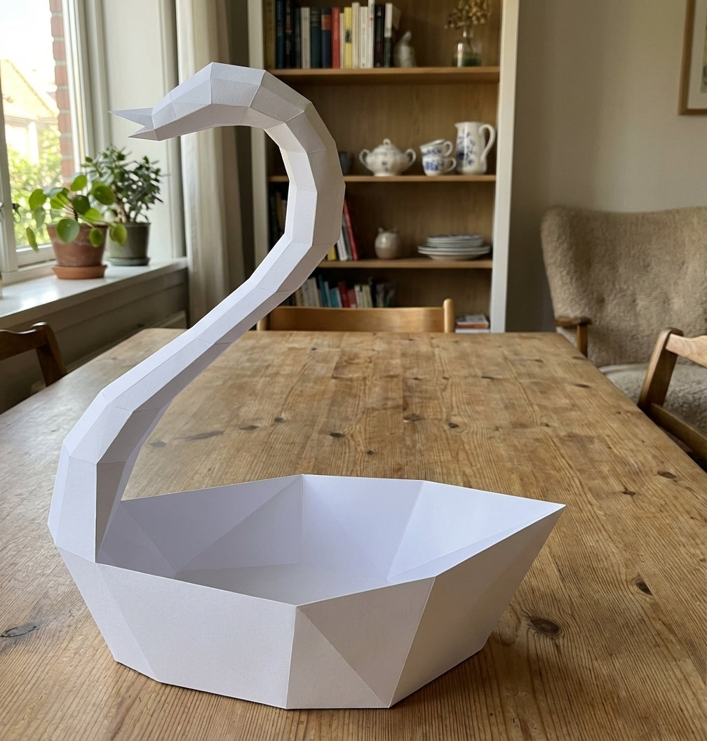 Ciervo pequeño 3D, figura de papel poligonal para ensamblar 42x32x11 – Manualidad DIY, ciervo de cartón escultórico para decoración de pared moderna