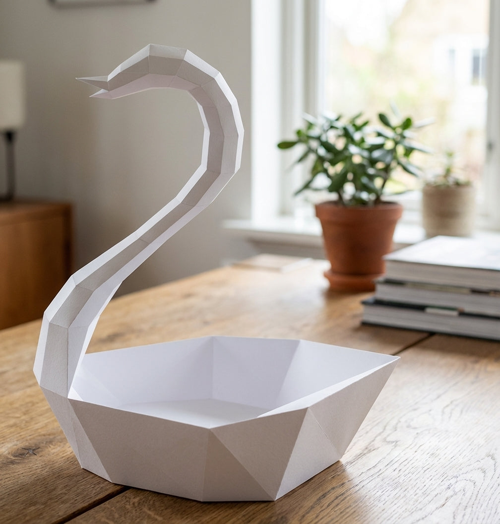 Ciervo pequeño 3D, figura de papel poligonal para ensamblar 42x32x11 – Manualidad DIY, ciervo de cartón escultórico para decoración de pared moderna