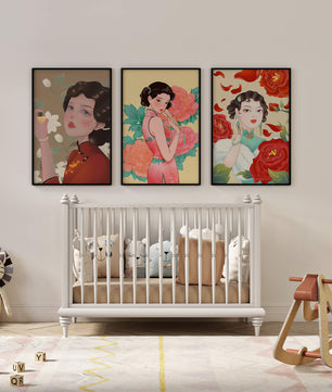 Arte Decorativo de Mujeres con Flores