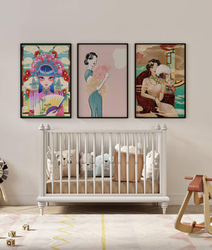 Affiches artistiques avec images asiatiques sans cadre