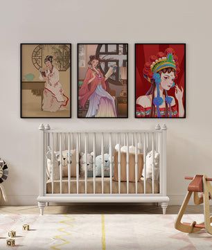 Art de femmes orientales au style traditionnel
