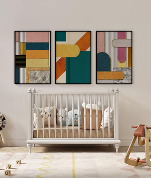 Tableaux abstraits modernes avec design géométrique