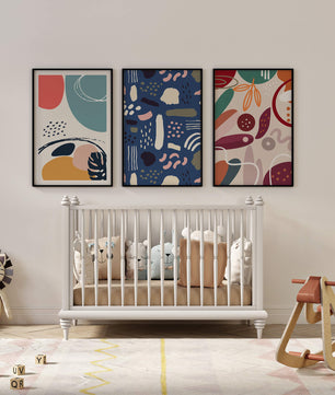 Conjunto De Arte Moderno Abstracto Sin Marco