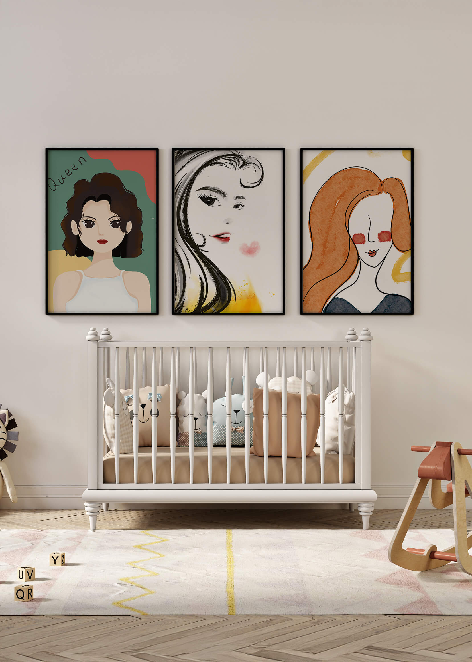 Portraits artistiques modernes en impression de haute qualité