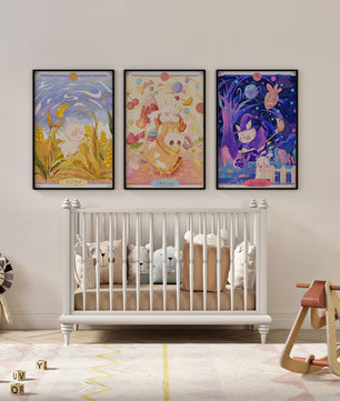 Affiches illustrés des signes du zodiaque avec des animaux
