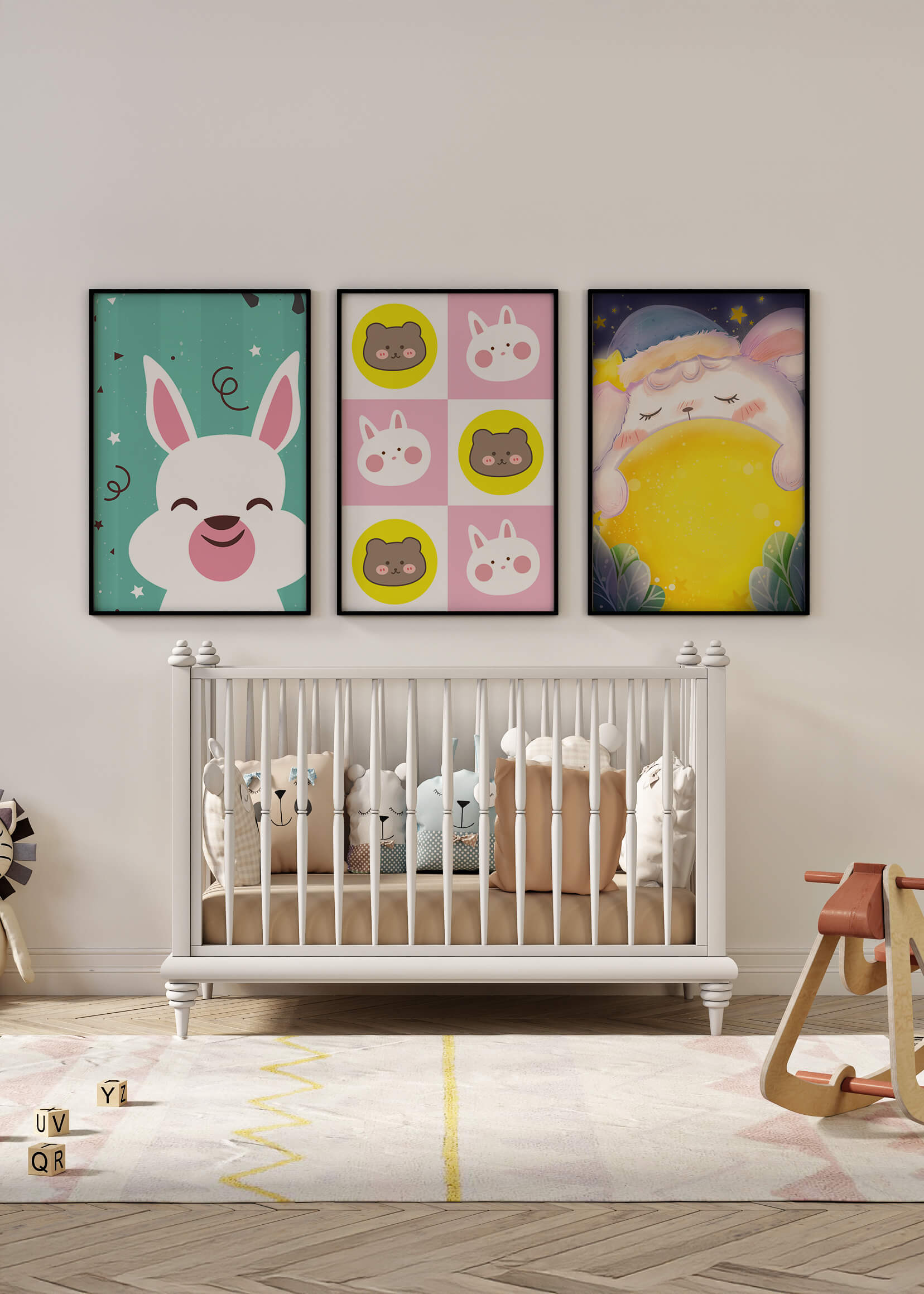 Affiches d’animaux pour décoration enfantine