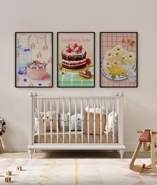 Illustrations de gâteaux et de desserts créatifs sans cadre