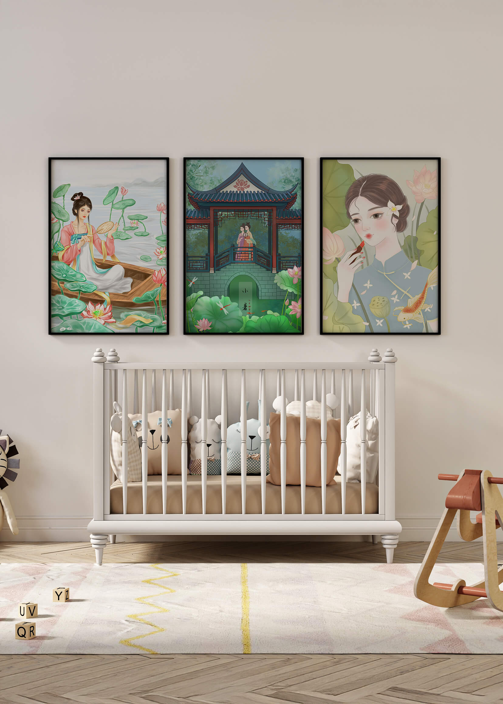 Exhibición de Tres Ilustraciones con Temática Oriental