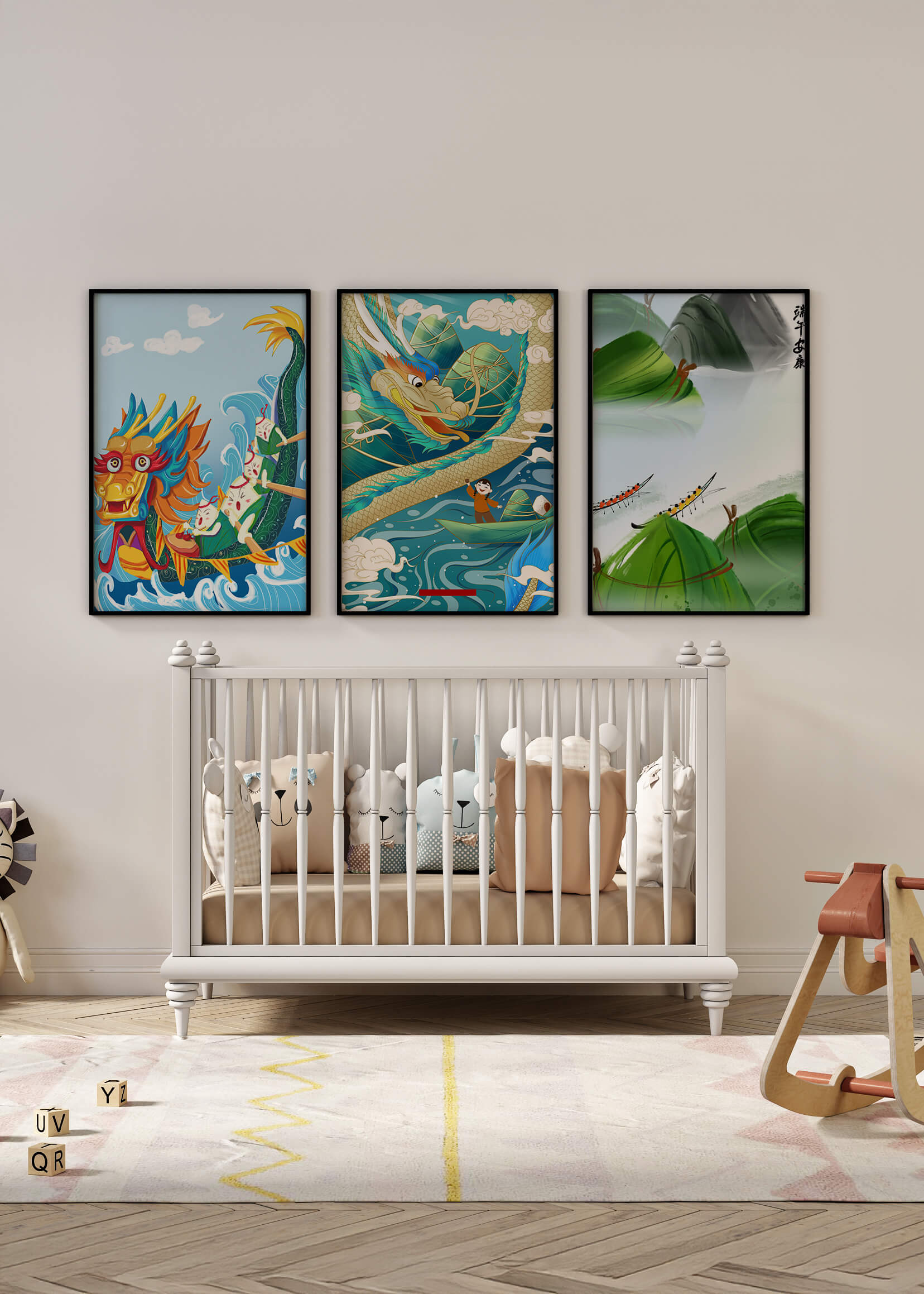 Imágenes Decorativas de Dragones en Estilo Oriental