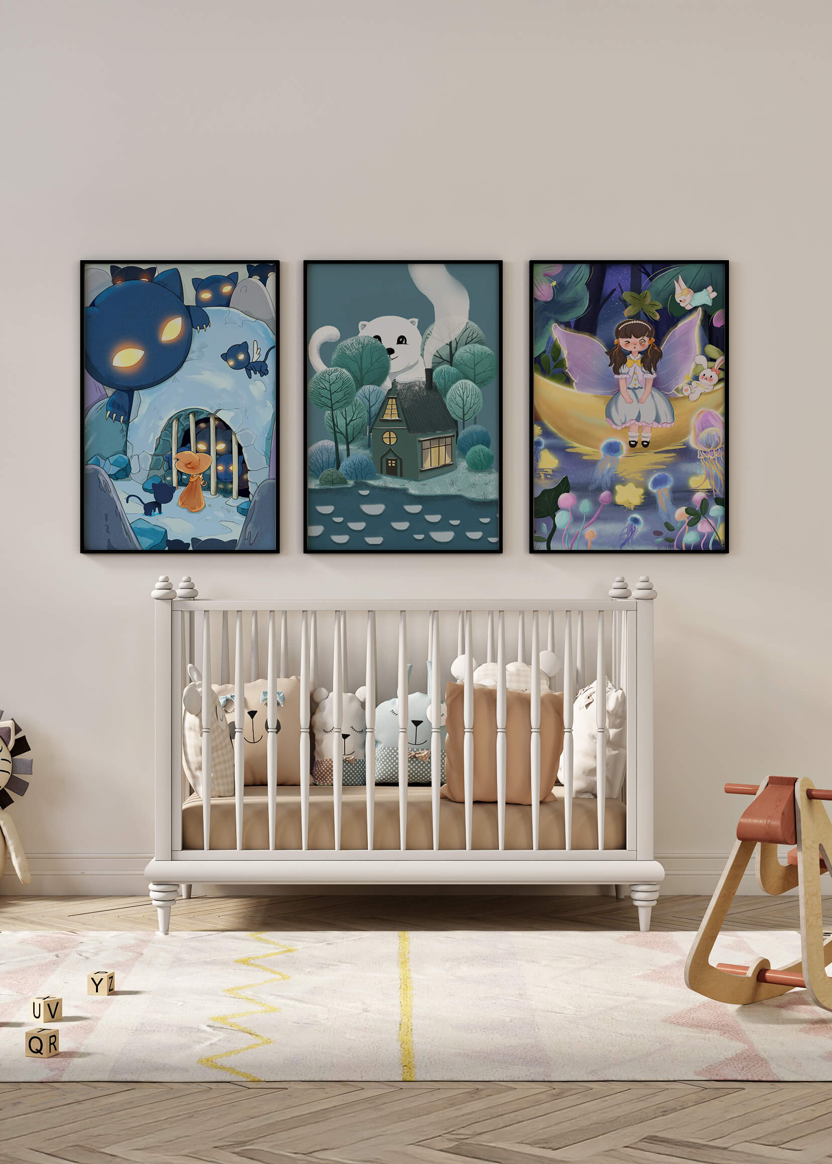Imágenes de fantasía infantil con personajes de cuentos de hadas