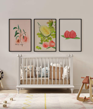Art de fruits avec des illustrations modernes et colorées