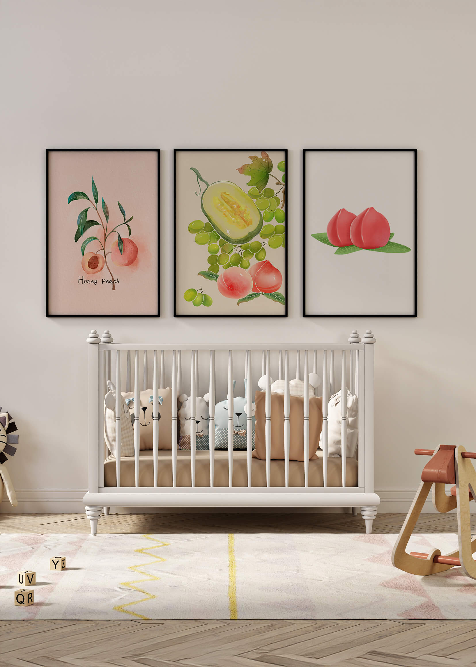 Arte de Frutas con Ilustraciones Modernas y Coloridas