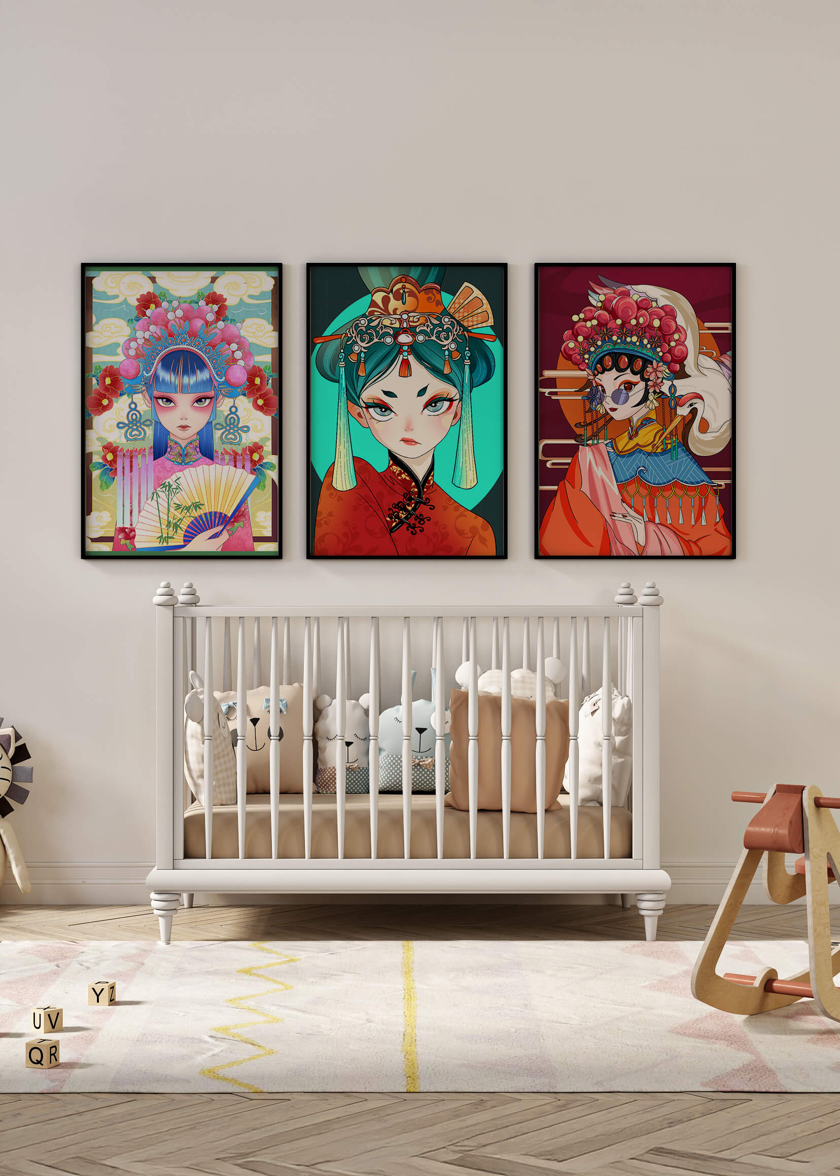 Portraits artistiques de femmes avec des influences culturelles