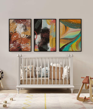 Conjunto De Cuadros Abstractos De Impresión En Alta Calidad