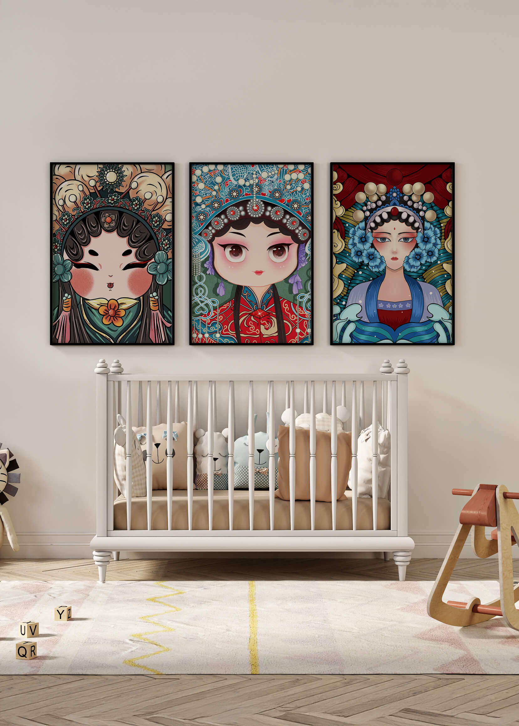 Pinturas de Arte Asiático en Estilo Abstracto