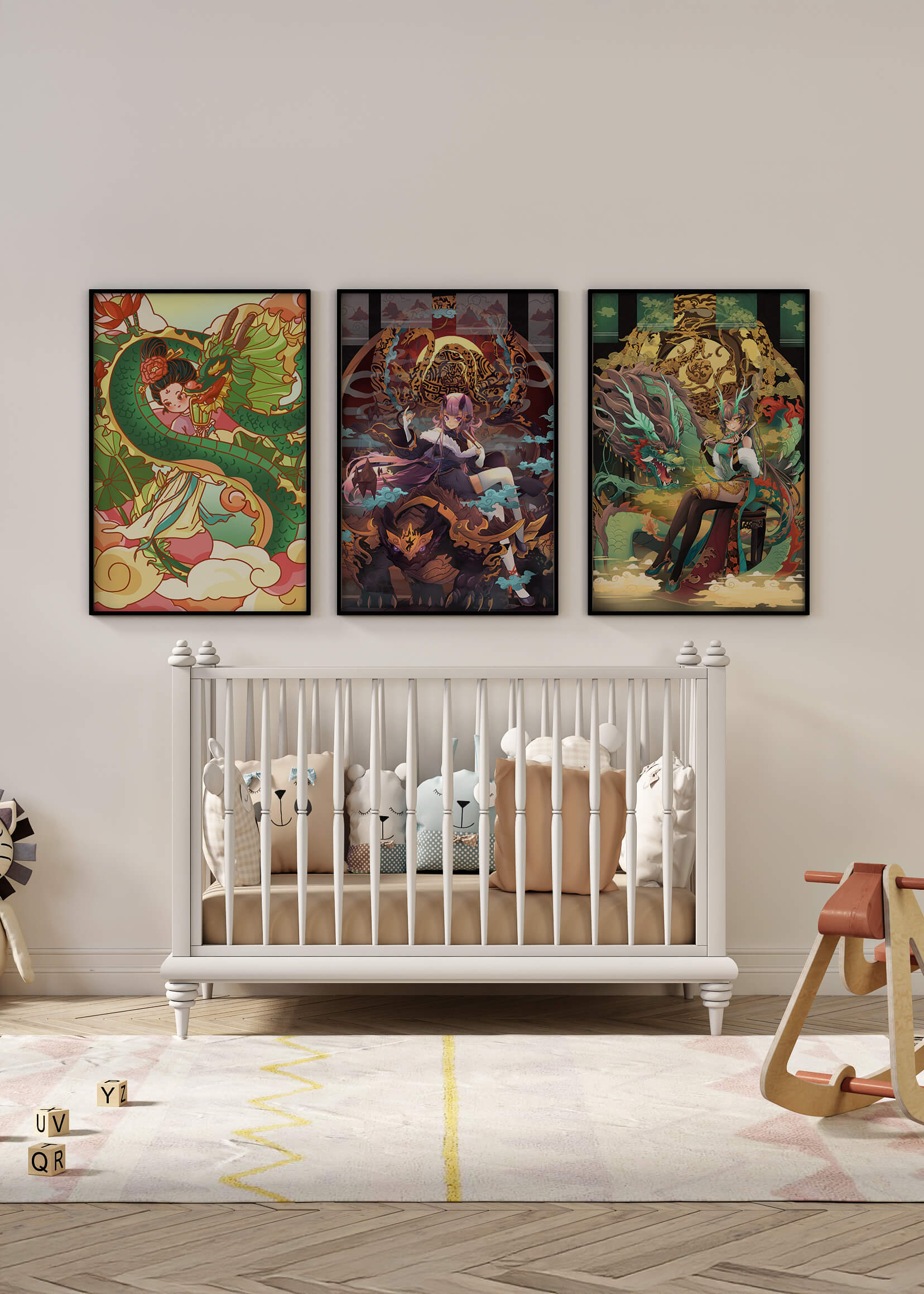 Impresiones Artísticas de Estilo Fantasía Presentadas en Interiores Modernos