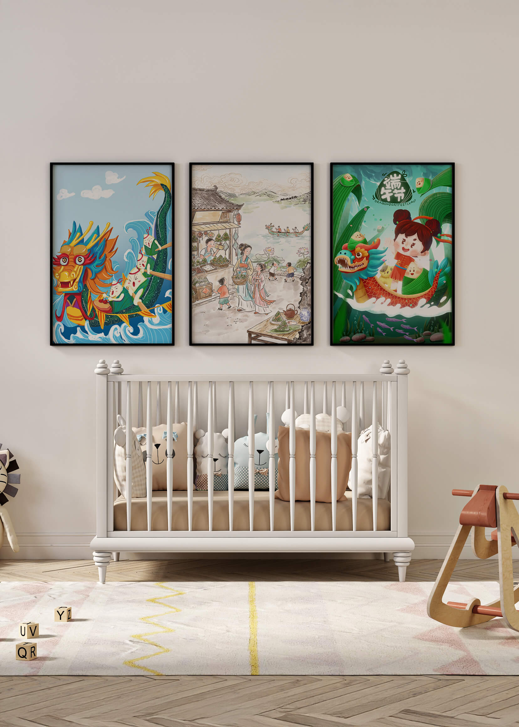 Conjunto Artístico Inspirado en el Festival del Bote del Dragón