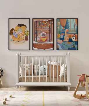 Décorations artistiques chaleureuses pour la maison avec des illustrations d’hiver