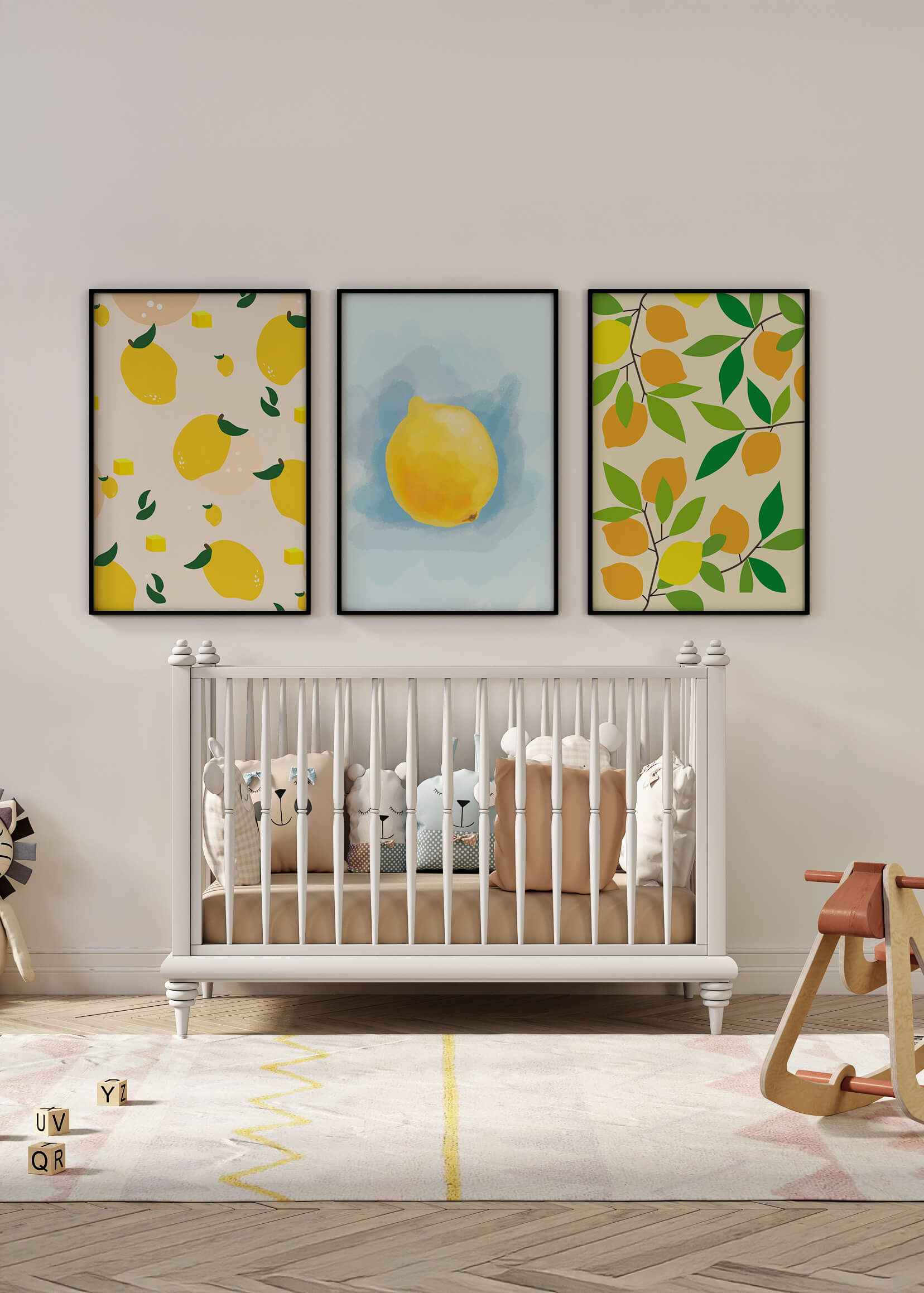 Décoration moderne avec des images de citrons