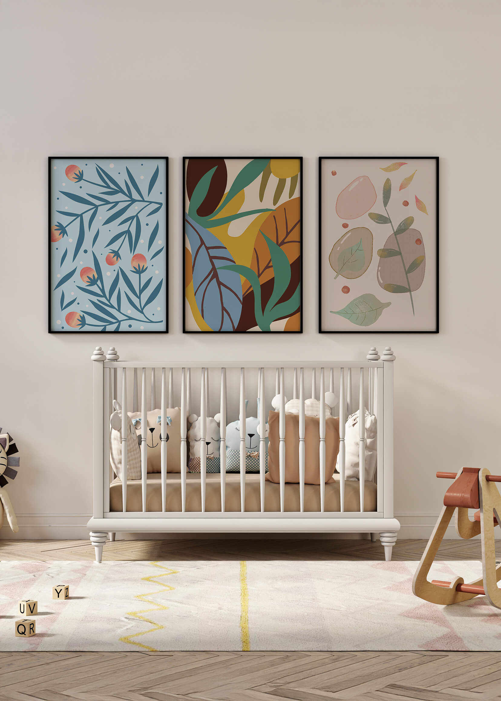 Conjunto de Arte Abstracto con Impresión de Alta Calidad