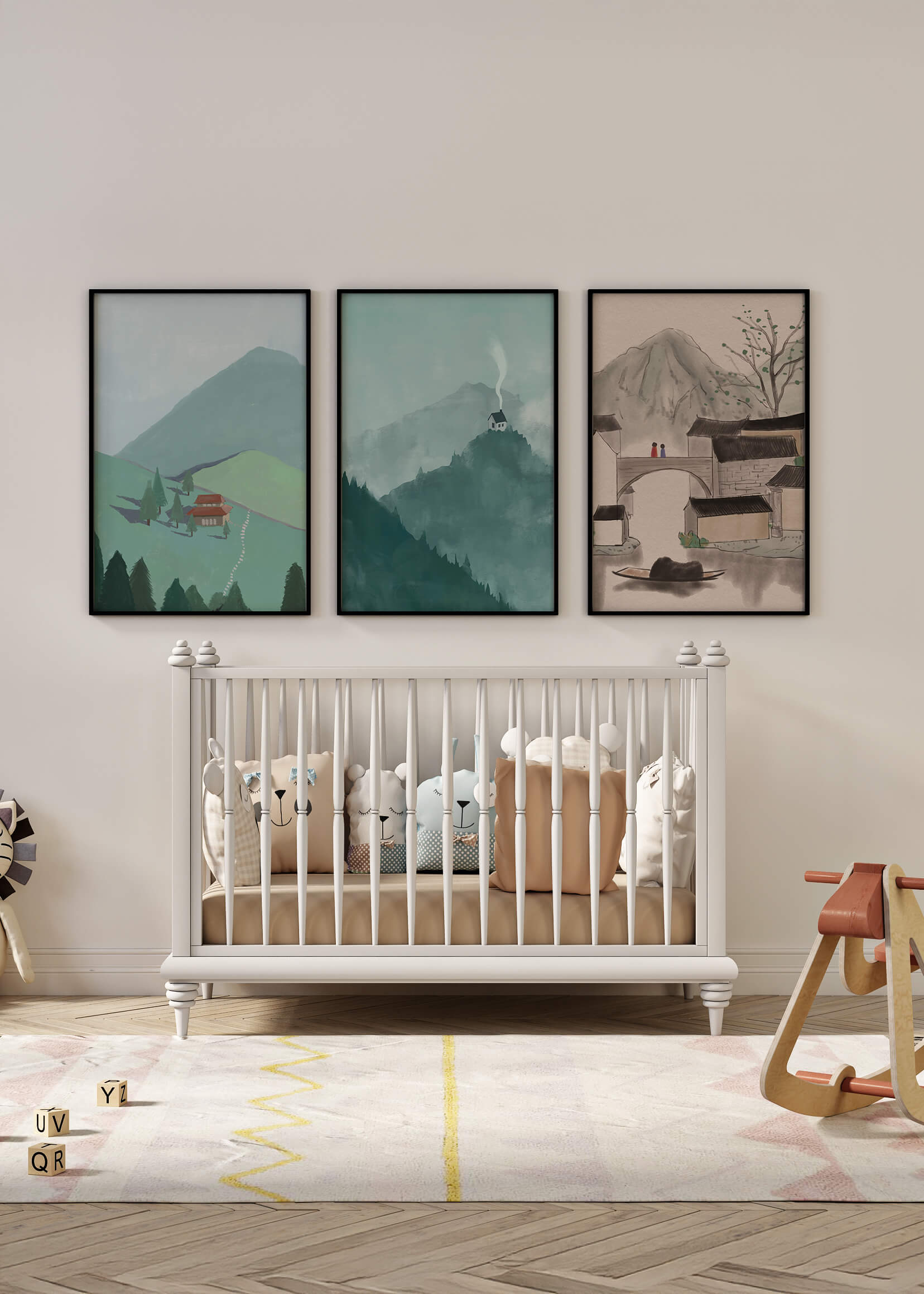 Imágenes de Paisajes Naturales Minimalistas en Interiores Modernos