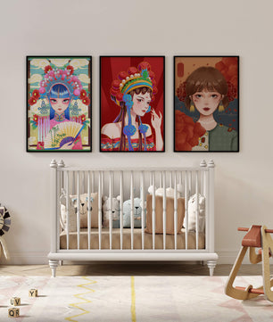 Impresiones Artísticas de Retratos de Estilo Oriental