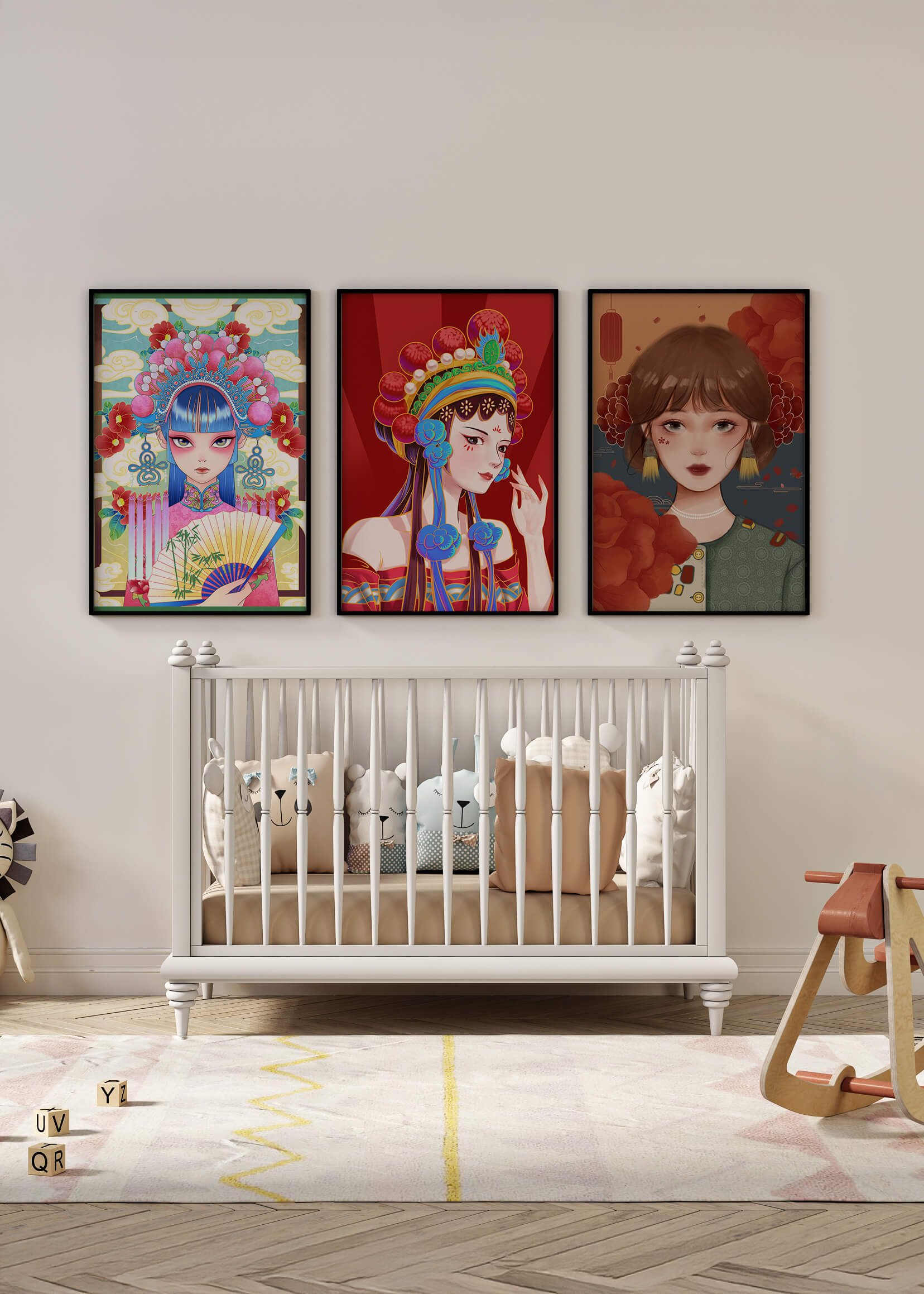 Impresiones Artísticas de Retratos de Estilo Oriental