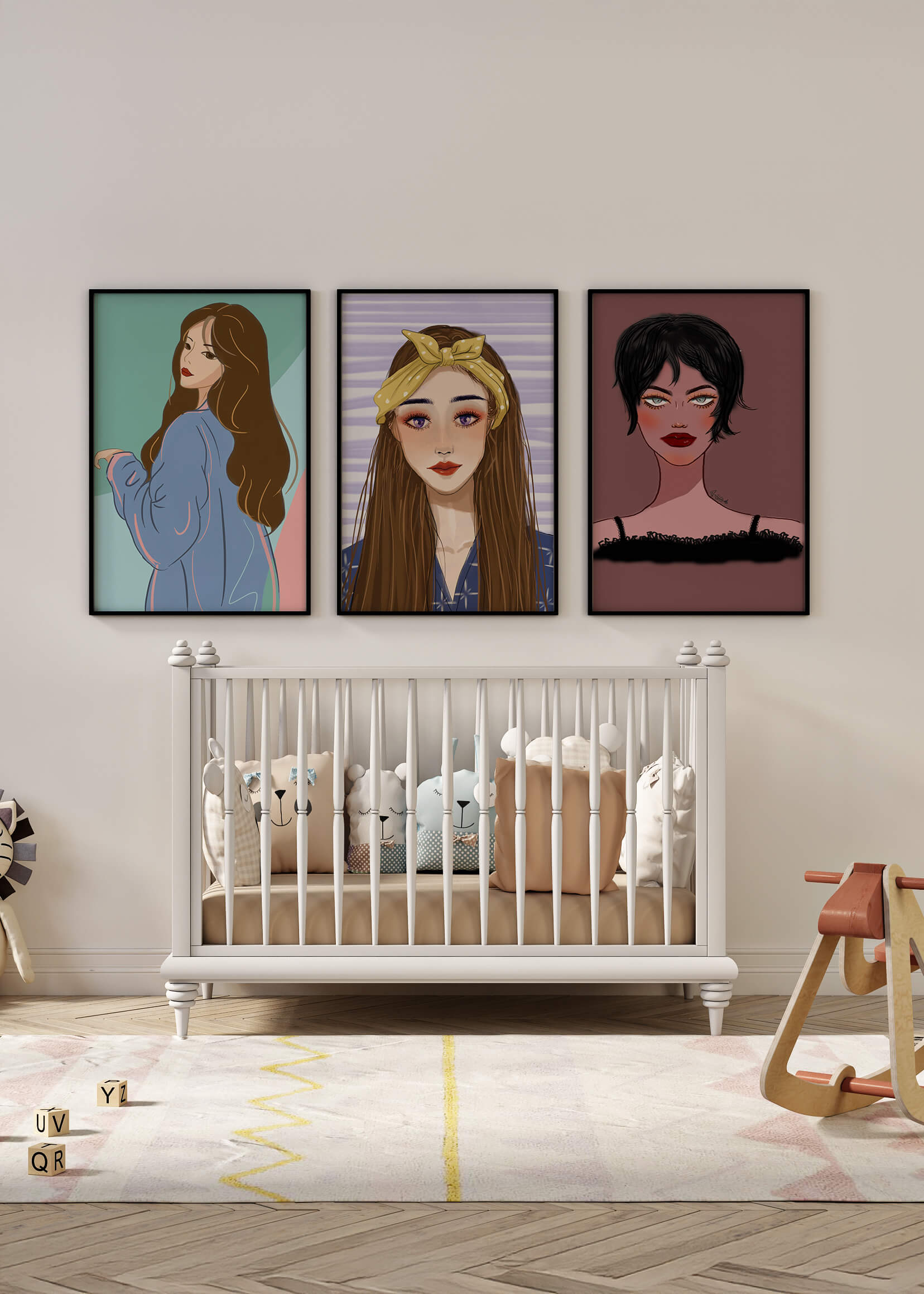 Retratos Modernos de Mujeres con Estilo Artístico