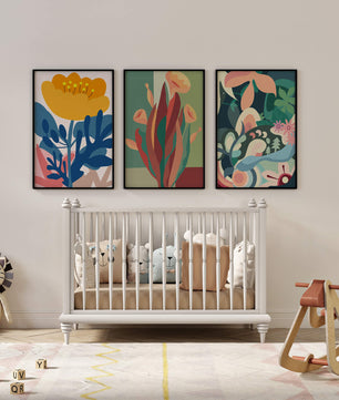 Ensemble d'art floral moderne sans cadre