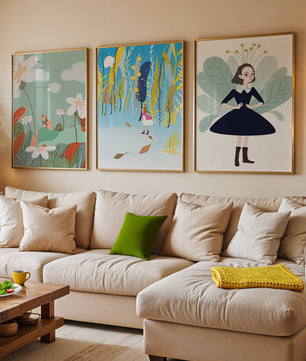 Triptyque d’illustrations modernes et colorées