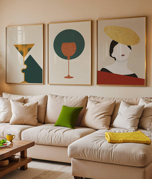 Élégante Collection d’Art Abstrait avec Éléments Décoratifs