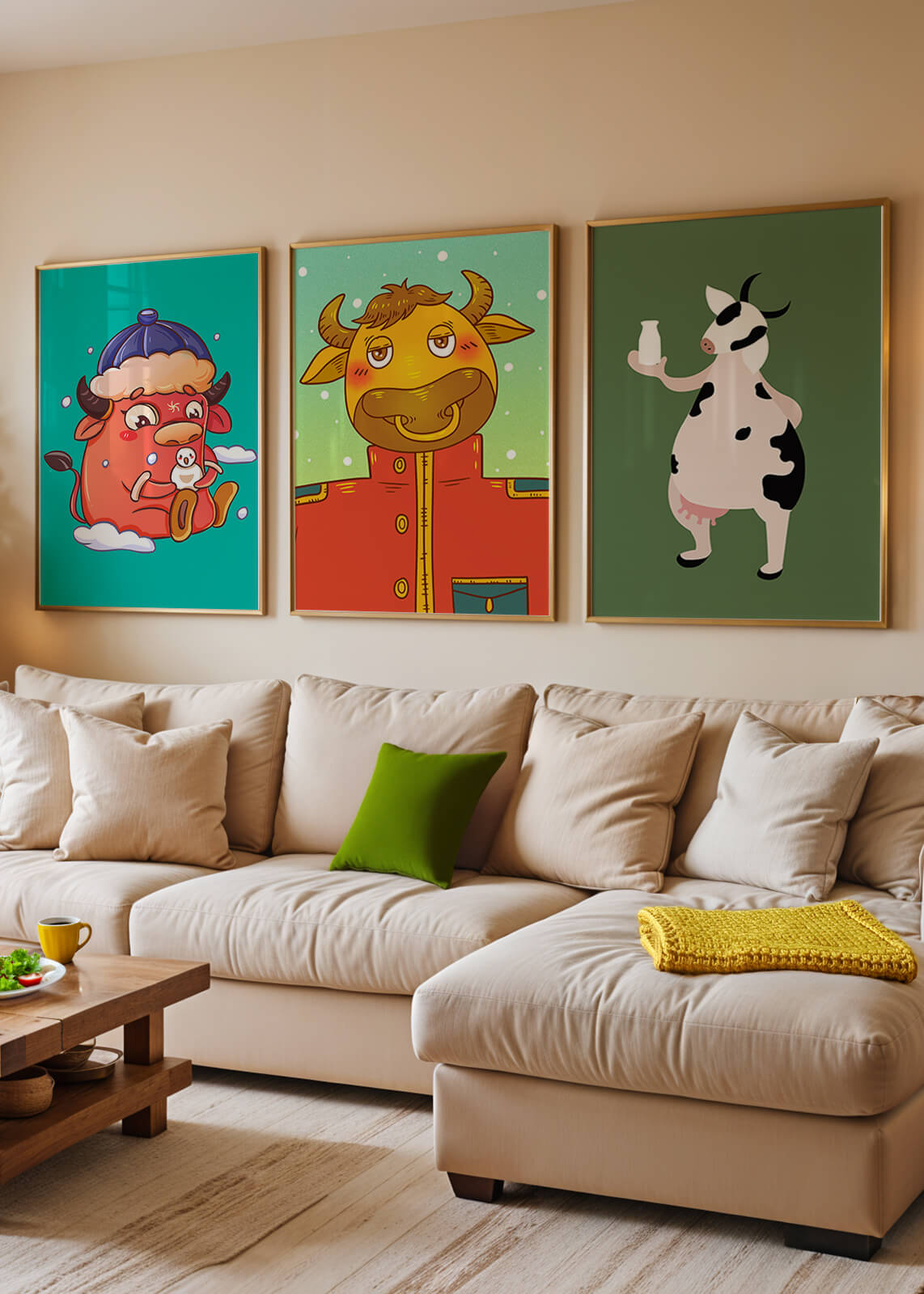 Animaux Illustrés dans des Cadres en Bois