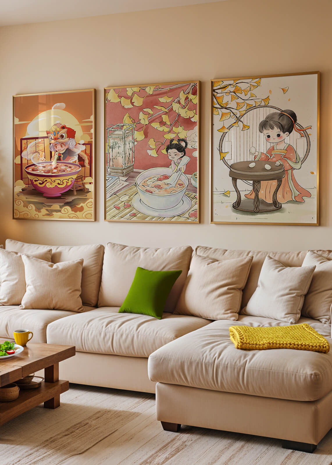 Ilustraciones Animadas de Niños en Ambientes Cálidos y Enmarcados