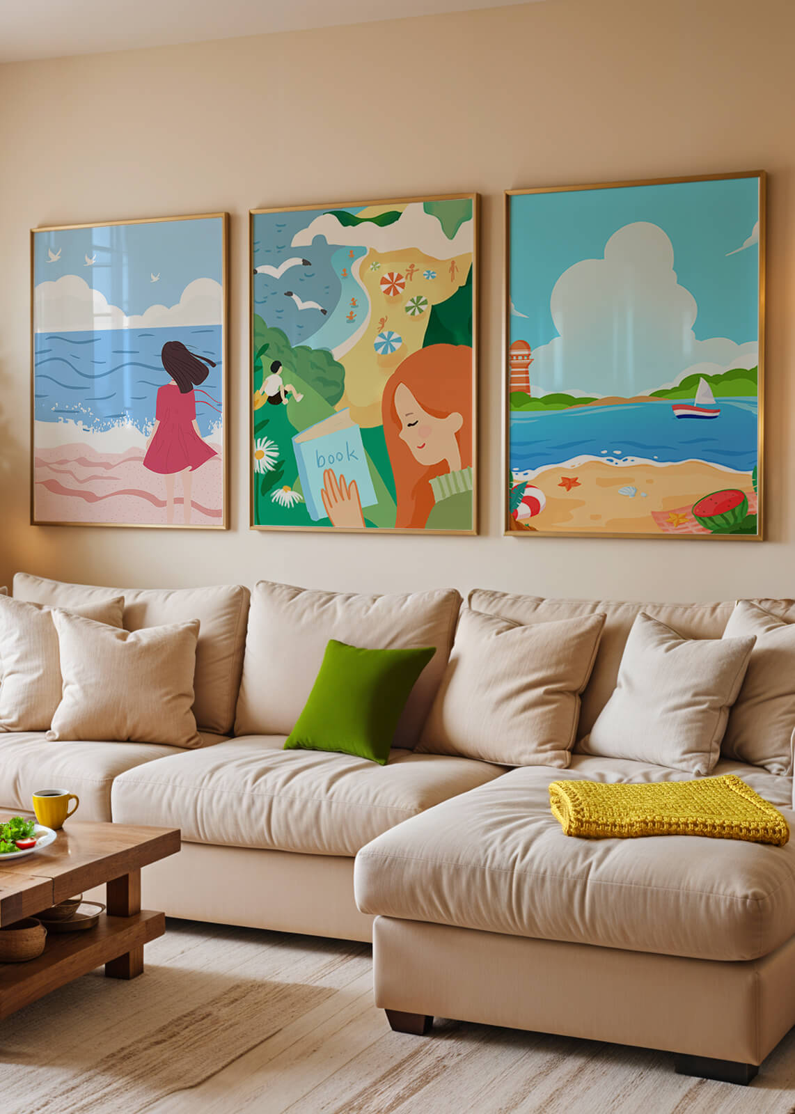 Décorations artistiques à thème plage pour intérieurs modernes