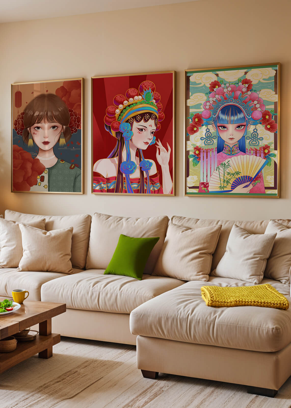 Impresiones Artísticas de Retratos de Estilo Oriental