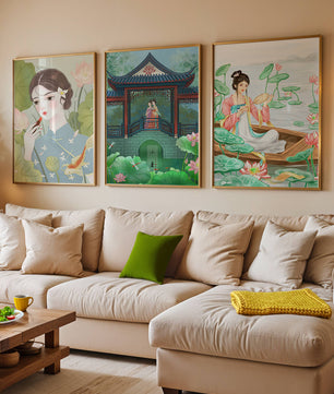 Exhibición de Tres Ilustraciones con Temática Oriental