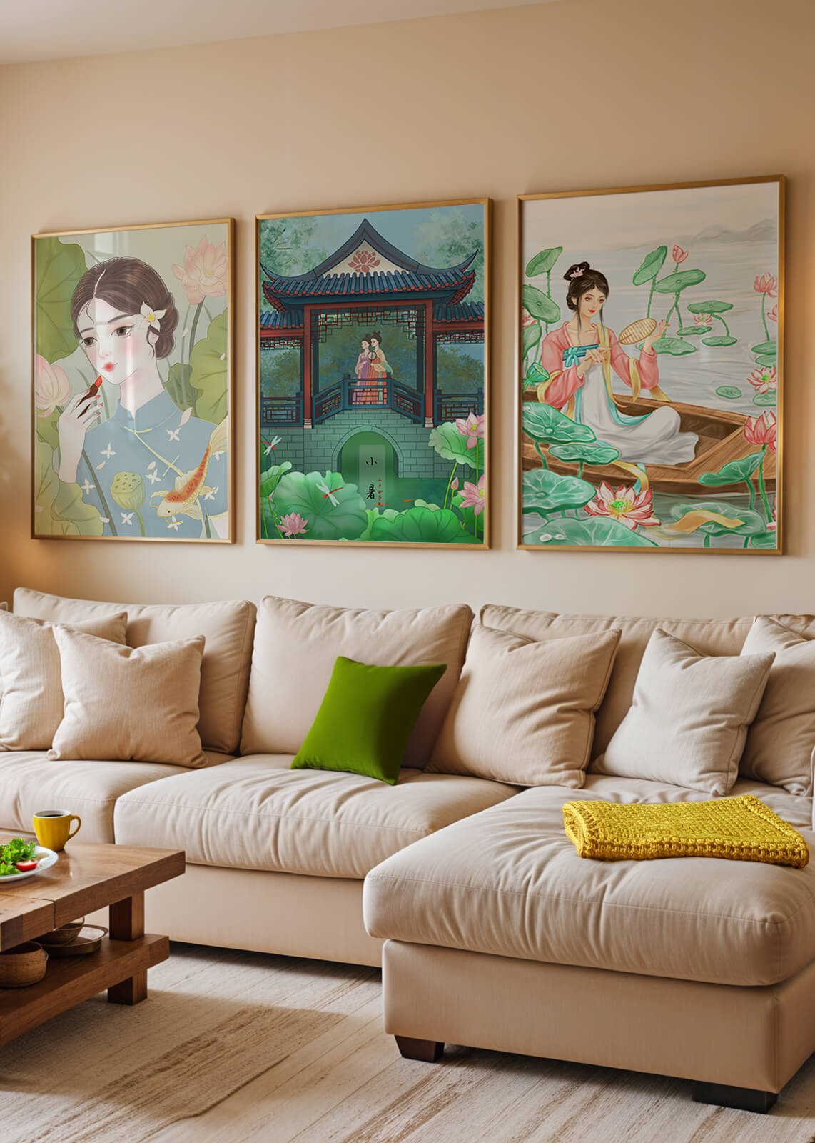 Exhibición de Tres Ilustraciones con Temática Oriental