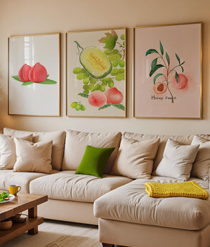 Art de fruits avec des illustrations modernes et colorées