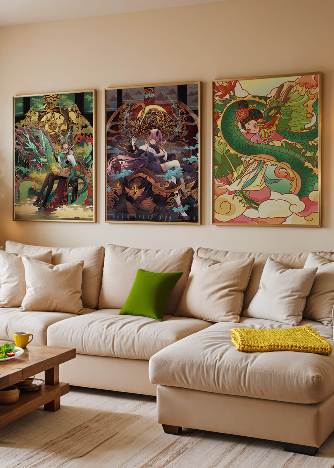 Impresiones Artísticas de Estilo Fantasía Presentadas en Interiores Modernos