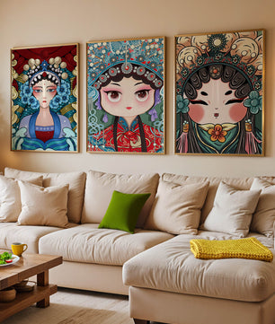 Pinturas de Arte Asiático en Estilo Abstracto