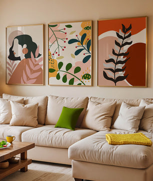 Ensemble d'art moderne abstrait pour décoration intérieure