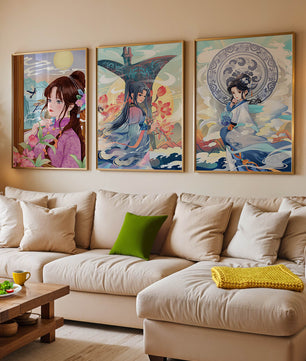 Art oriental dans les intérieurs modernes avec impression de haute qualité