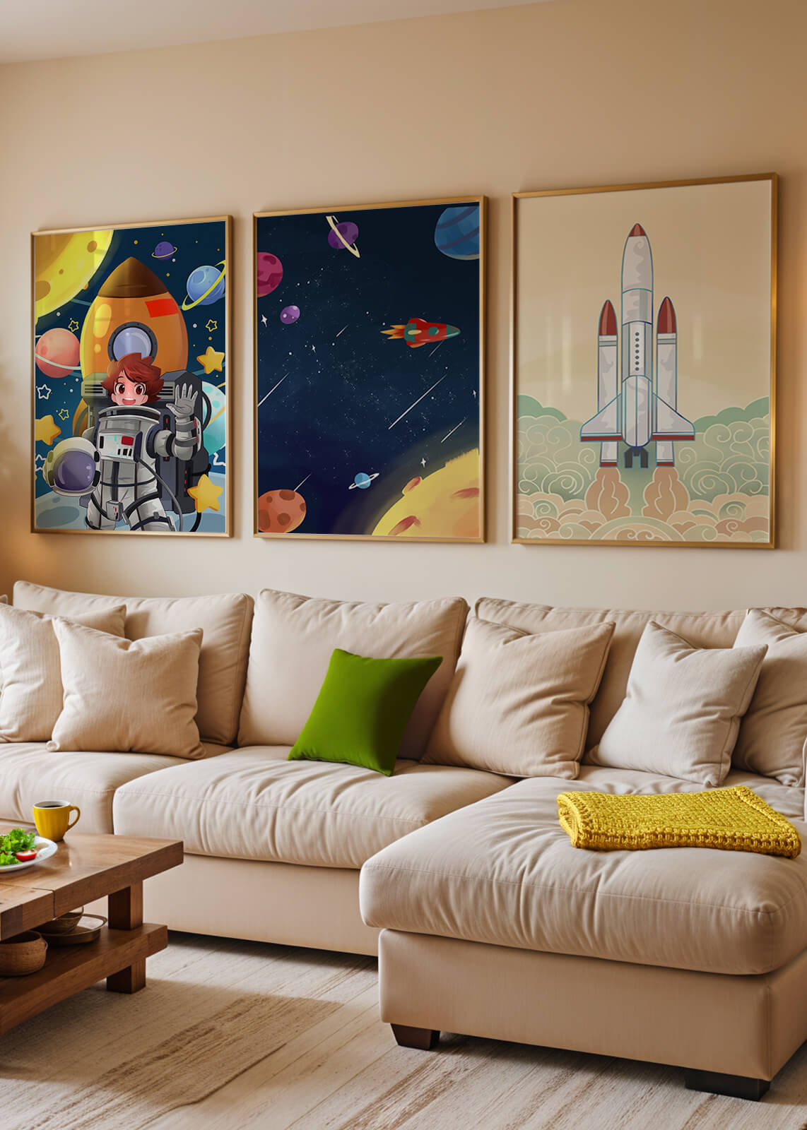 Astronautas y Naves Espaciales en Ilustraciones Modernas