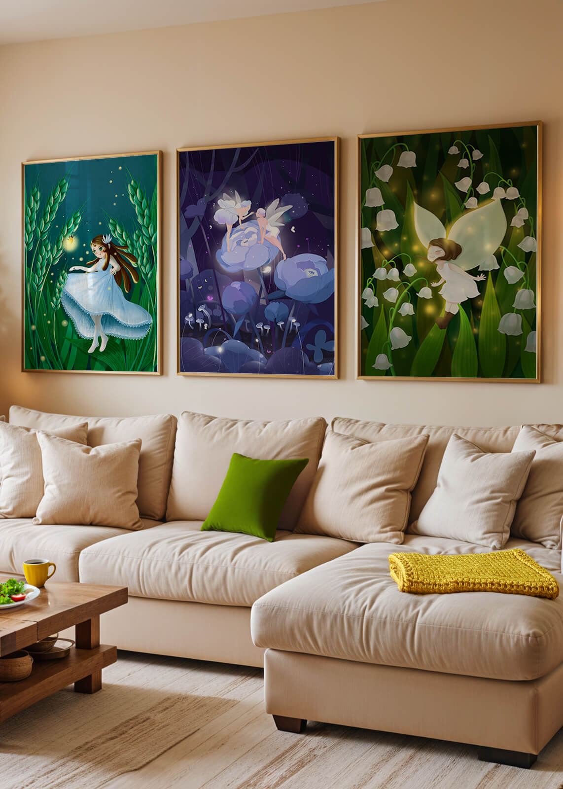 Ilustraciones de Hadas en un Decorativo Estilo Infantil