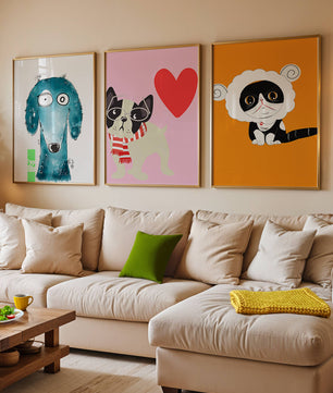 Illustrations d’animaux en couleurs pastel