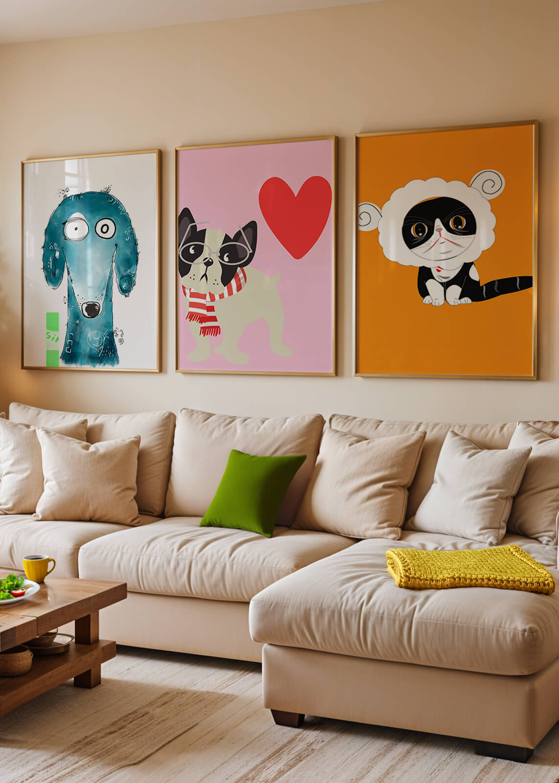 Illustrations d’animaux en couleurs pastel