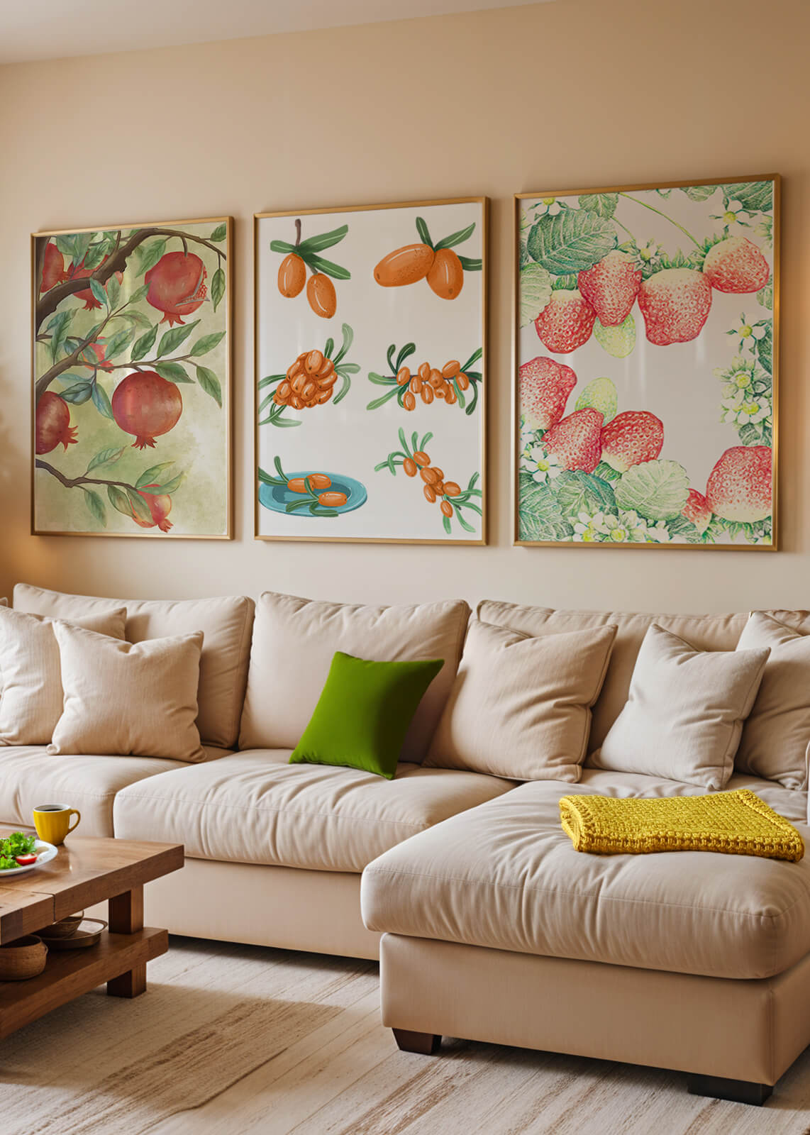 Arte Botánico: Frutas en Impresiones de Alta Calidad