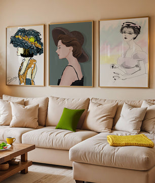 Correspondances de mode dans des impressions artistiques sans cadre