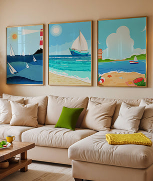 Ensemble d’illustrations nautiques au style minimaliste